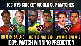 BAN VS SA U19 SUPER LEAGUE | JPN VS CAN U19 &  NIG VS UAE U19  Plate Semi-Final Dream11 Prediction