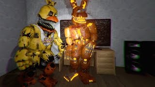 FUNNY NIGHTMARE ANIMATRONICS!! Five Nights at Freddy's 4 3D
