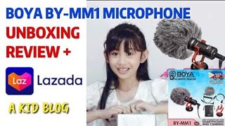 BOYA BY MM1 MICROPHONE | UNBOXING + REVIEW | A KID BLOG