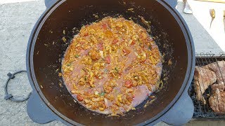 Мясо с Капустой в Казане на Костре. Выпуск №524