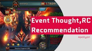 Event Thought & Recommendation for Recharge - Legacy Of Discord - Apollyon