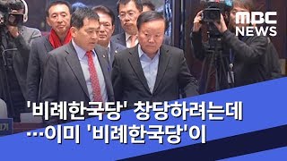 '비례한국당' 창당하려는데…이미 '비례한국당'이 (2019.12.24/뉴스데스크/MBC)