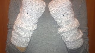Вязаные митенки сова.Митенки видео Часть 3.Knitting fishnet fingerless gloves.Вяжем митенки