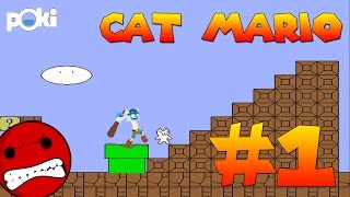 All the Fails! Cat Mario Walkthrough Episode 01, Levels 1 - 3 | Poki Game Movies