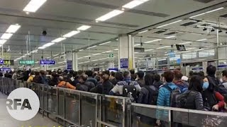 強制檢疫令前最後一天   中港口岸出現「湧港潮」