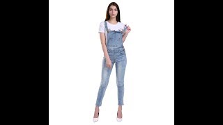 Одежда с AliExpress - Стильный женский джинсовый комбинезон