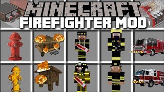 Minecraft FIRE BRIGADE MOD / BECOME A FIREFIGHTER AND CONTROL A FIRE STATION!! Minecraft