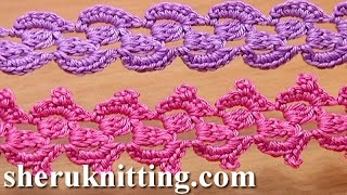 Crochet Lace Braid Ribbon Tape Tutorial 31 gehaakte armband