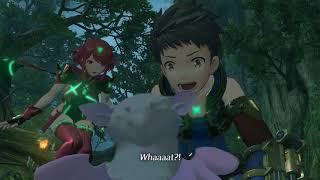 Gramps's Fate . Rex and Pyra cries because of Gramps . Cutscene . Xenoblade Chronicles 2 .