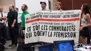 Anti-oil thugs shut down Energy East hearings in Montreal