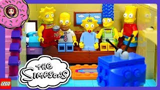 The Simpsons House Lego Build Car Garage and Ground Floor Review Silly Play Kids Toys