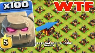 WOW!! 1000 Max Pink Golem VS Full Base X-Bow Attack Strategy | Coc New Update 2020