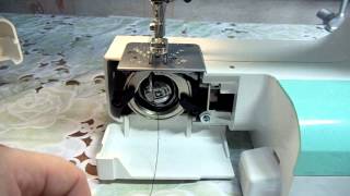 Как правильно заправить нитку в шпульку Швейная машинка JANOME 2055