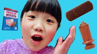 不思議な病院でお医者さんごっこ 食べられる絆創膏チョコエイドバンドエイドチョコレート Wonderful Hospital Candy Toy Band-Aid CHOCO-AID Chocolate