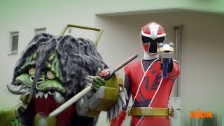 Power Rangers Super Ninja Steel - Power Rangers vs Red Ranger & Game Goblin | Episode 5 "Game Plan"