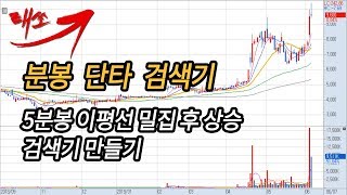 분봉 단타 검색기 만들기 (이평선 밀집 원리)