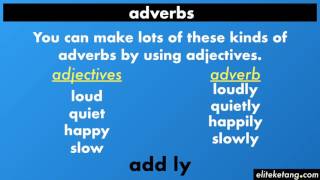 Adverbs of Manner (Describing Verbs)