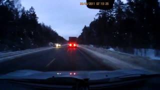19.01.2015 Девушка за рулем испугалась встречного авто