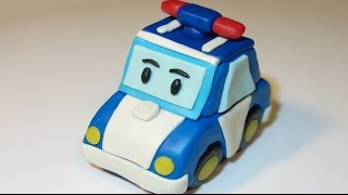 Робокар Поли из пластилина. Лепим. Мультфильм. Robocar Poli.