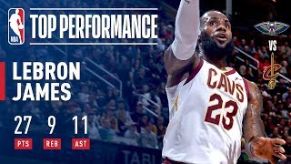 LeBron Dishes And Swishes While Making History Vs Pelicans!