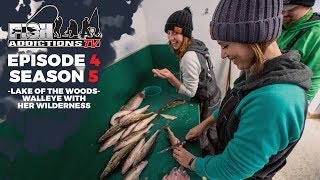 FISHING IN A BLIZZARD ft Her Wilderness - Ep.4 S5 (Lake of the Woods)