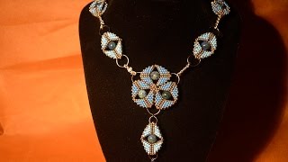 Колье - кулон из бисера "Глаз царицы".  Бисероплетение.  Мастер класс