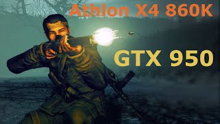 Sniper Elite Nazi Zombie Army FPS Test | GTX 950 | Athlon 860K | Max Settings