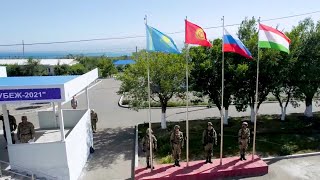 Церемония открытия учения «Рубеж-2021» в Киргизии