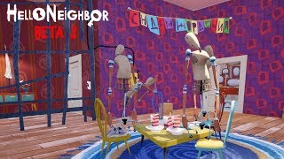 Hello Neighbor Beta 3 Birthday Puzzle solved & Gun and Red key