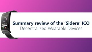 Summary review of the 'Sidera' ICO