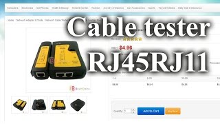 Кабель-тестер из Китая. Cable tester RJ45 RJ11