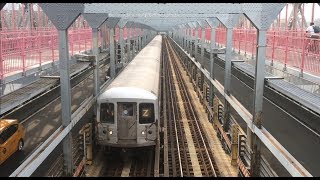 BMT Subway: (J) (M) (Z) Train Action @ The Williamsburg Bridge (R42, R160A-1, R179)