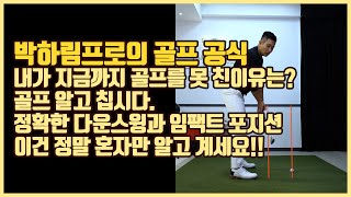 [골프레슨]골프공식&내가 지금까지 골프를 못친이유는?골프 알고 칩시다&정확한 다운스윙과 임팩트 포지션 알기.[박하림프로]