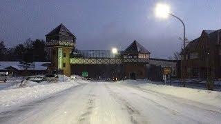草津温泉 道路状況 2019.1.24　6時半頃　雪　-7℃　国道292号線