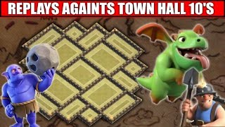 WORLDS BEST Town Hall 9 War Base | Replays vs MAX TH10 TROOPS - 2016 UPDATE