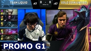 Team Liquid vs Gold Coin United | Game 1 Promotion / Relegation S7 NA LCS Summer 2017 | TL vs GCU G1