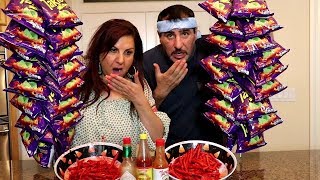 EXTREME SPICY TAKIS FUEGO CHALLENGE!! | MAMA RUG AND PAPA RUG