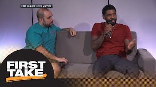 What did Kyrie Irving mean with his James Harden vs. LeBron James MVP comments? | First Take | ESPN