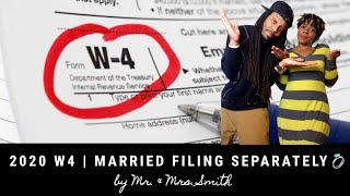 How to fill out a W4 Form 2020 | Married filing separately