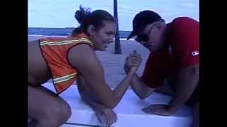 Tall Mikayla Mixed ArmWrestling