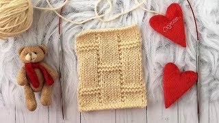 Узор спицами ПЛЕТЕНКА лаконичный и очень стильный узор