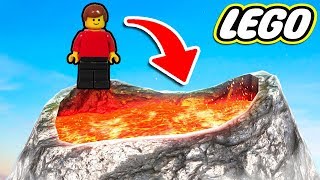PULEI DENTRO DE UM VULCÃO no LEGO !