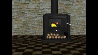 Fireplace model 3D