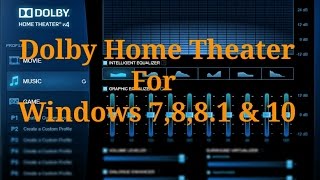 How to install dolby home theater v4 in pc ?