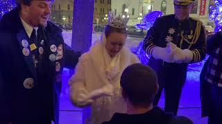 Winter Carnival Queen of Snows gets engaged in Rice Park