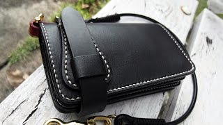 Making Middle Wallet By Hardy Leather Part 3  The end