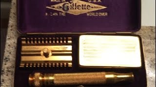 Roaring Twenties Shave with a 1920's Gillette Open Comb Safety Razor. First use and review.