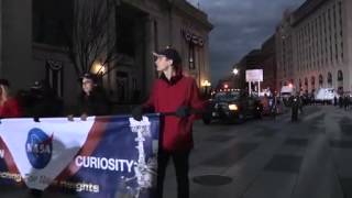 Inauguration day - Obama & Michelle Parade in Washington : Nasa March