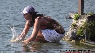 Tanya's unplanned swimming during a walk. Part1