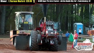 10,000 Super Pro Farm Tractors Pulling at Fredericksburg May 2 2015